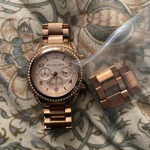 Rose Gold Michael Kors watch with Links